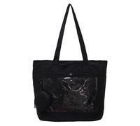 YWJLQH Sac Fourre-Tout Tissu Carré Pochette | Nylon, polyester, fermeture éclair, poches intérieures, poche extérieure, porté main ou épaule, pour les femmes, pour l'école
