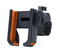 YWJLQH Support Téléphone Support Guidon Universel Vélo Adaptateur Antichoc Orientation Réglable Accessoire pour Usagers Cycles Scooters, Noir et Orange