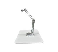 YWJLQH Support Téléphone Support Smartphone Plateau Bureau Aluminium Hauteur Ajustable Base Pivotante Adapté pour Maison Bureau Espace Public, Argent