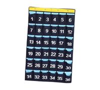YWJLQH Tableau à Pochettes Rangement Suspendu pour Porte Organisateur Numéroté Sac Mural et Support de Petits Objets En Tissu Robuste avec Trous de Suspensi, 36 Poches