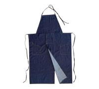 YWJLQH Tablier de Poterie Unisexe pour Homme et Femme Blouse D'Artiste à Tour de Cou Couvrant En Jean et Toile Respirant Approprié pour Les Travaux Artistiqu, Bleu