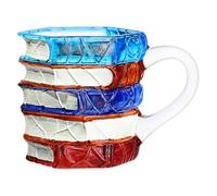 YWJLQH Tasse à Café 350 ML Collection Cadeaux Fournitures Accessoires Colorés pour Les Rats de Bibliothèque Écrivains Amateurs de Littérature Bibliothécaires, Poignée Transparente