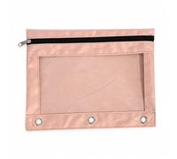 YWJLQH Trousse à Crayons pour ur Anneaux, Rose Chair - 1 Fermeture éclair | Toile Oxford , Pochette Perforée, Organisation d'Étus, Pour planificate