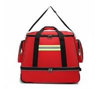 YWJLQH Valise d'intervention d'urgence Trolley Sac à roulettes Bagage d'intervention Cartable de Secours Rangement Structuré pour Casque Gants Outils, Array, Rouge