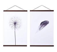Ywlake A2 Cadre Photo Magnétique 42 cm, Cadre Poster Porte Affiches 42x30 42x59 Aimanté en Bois Naturel pour Affiche Cadre Magnetique Cadre Affiche Cadre Suspendu (42cm, Noyer, 2 Paquets)