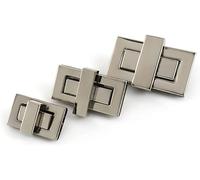 YWLETO Sac Fermoir Catch,Rectangle Métal Tourner Twist Lock Boucles Sac à Main Sac à Main Matériel Fermeture Fermoir Sacs Pièces Accessoires (Color : 3-pack, Size : 44x22mm) (Color : D)