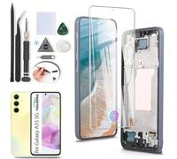 YWLRONG Écran tactile LCD de rechange pour Samsung Galaxy A35 SM-A356E, SM-A356E/DS, SM-A356B/DS avec outils (prise en charge des empreintes digitales