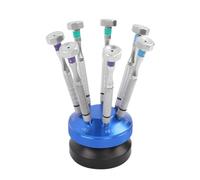 YWMJZEU 7 Pièces Kit Tournevis Précision Moleté Tournevis avec Support Rotatif Outils pour Opticiens, Bricoleurs, Horlogerie, Bureau