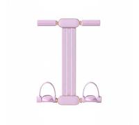 YWMJZEU Bande de Traction à 4 Tubes Multifonction Pédaleur avec Tubes Élastiques Polyvalent Corde de Traction à Pédales pour Maison, Fitness, Stretching, Rose