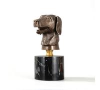 YWMJZEU Buste d'animal avec Socle Marbré Statuette d'animal Sculptural Sculpture Table pour Entrée, FTKD6281A Chien