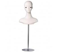 YWMJZEU Buste Mannequin avec Épaules Polyvalent Buste Mannequin Réutilisable Présentoir pour Boutiques , Blanc , avec Base Et Tige Télescopique