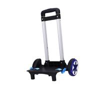 YWMJZEU Chariot Sac à Dos Poignée Télescopique Aluminium Alliage Plateau Pliable Porte-Bagages Maniable Convient Enfants École Camping Shopping Pêche, Bleu