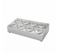 YWMJZEU Distributeur de Condiments Bac de, Moderne Et Minimaliste, Double Rangée 8 Compartiments
