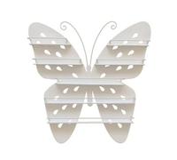 YWMJZEU Étagère en Forme Papillon Artistique Support Rangement Papillon Unique Support Rangement Mural pour Chambre, Salon, Blanc