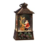 YWMJZEU Figurine de Table Lanterne Boule à Neige Lumineuse Ornement Décoratif Musical Résine Effet Scintillant pour Table Bureau Maison 66cmx59cmx2, Père Noël