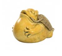 YWMJZEU Figurine En Laiton Métallique Statuette Bureau Compact Décoration pour Collectionneurs, Golden Toad