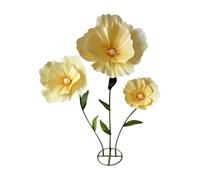 YWMJZEU Fleur Artificielle Géante Fleurs D'Exposition Fleur Artificielle sur Base Amovible Élément de Décor Fond Scène Composition PP Fer Mousse PE A, Jaune Clair