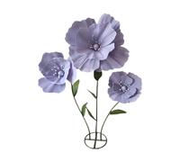 YWMJZEU Fleur Artificielle Géante Fleurs D'Exposition Fleur Artificielle sur Base Amovible Élément de Décor Fond Scène Composition PP Fer Mousse PE A, Violet