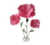 YWMJZEU Fleur Artificielle Géante Fleurs D'Exposition Fleur Artificielle sur Base Amovible Élément de Décor Fond Scène Composition PP Fer Mousse PE A, Rose Rouge