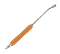 YWMJZEU Lance Coudée avec Poignée Nervurée Coudé Perche avec Universel Accessoire pour Lavage Auto, Orange, 55 Cm