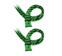 YWMJZEU Lot de 2 Extensions de Cheveux Colorées avec Mèches éclaircies, Accessoires pour Cheveux En Fibres Synthétiques Douces, Adaptées Aux Femmes pour, Vert