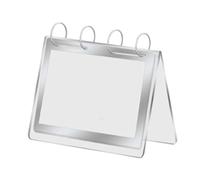 YWMJZEU Menu Display Stand Présentoir Flip Multi Pages Carte Double Face PVC Acrylique Transparent Manipulation Fluide Convient pour Bureau Magasin Restaurant, A5