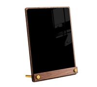 YWMJZEU Mini Tableau Noir Petite Ardoise Support Bois Grain Acrylique Message Effaçable Étiquette Comptoir Convient pour Réunion Exposition Mariage Boutique, M