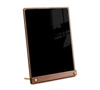 YWMJZEU Mini Tableau Noir Petite Ardoise Support Bois Grain Acrylique Message Effaçable Étiquette Comptoir Convient pour Réunion Exposition Mariage Boutique, L