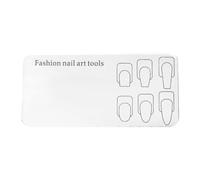 YWMJZEU Palette de Mélange pour Ongles Planche Support Mélange Couleurs Présentoir D'Onglerie Acrylique Surface Lisse Réutilisable pour Salon Formation et Pra, Noir