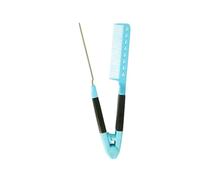 YWMJZEU Peigne Lisseur Cheveux Brosse V Peigne Salon Matériau PP Résistant Haute Température Fonction Polyvalente pour Coiffure à La Maison Salon, Bleu