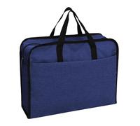 YWMJZEU Pochette Porte-Documents, Organiseur, Classeur, Fermeture éclair, Poignée Souple, Tissu Oxford Résistant, Idéal pour Le Bureau, Les Réunions et, Bleu Foncé 41x13x32cm