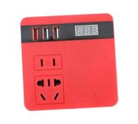 YWMJZEU Power Inverter Convertisseur Adaptateur Secteur Mini Station d'Énergie Port USB Outils Matériel Léger pour Utilisation sur Chantier Camping, Rouge