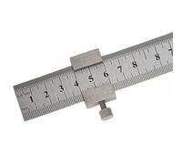 YWMJZEU Règle avec Bloc Positionnement Graduée Règle Marquage avec Butée Réglable Marqueur Bloc Positionnement pour Travail du Bois, Métallurgie, 40 Cm