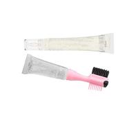 YWMJZEU Soin Capillaire Edge Control, Crème Lissante Waterproof, Brosse Double Face, Soin Hydratant et Fortifiant, Accessoires Adaptés Aux Cheveux Indisciplin, 30ml