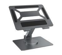 YWMJZEU Support Ordinateur Portable avec Station d'accueil Support Ergonomique Réglable Socle Rotatif Plateau Ajourné, Gris Sidéral, Support Rotatif pour Ordinateur Portable avec Station D Accueil