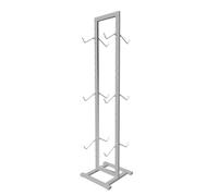 YWMJZEU Support Vélo avec Rangement peu Encombrant Support Vélo Au Sol Stable Présentoir pour Garage, Blanc, Trois Couches