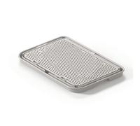YWMJZEU Tapis Bac à Litière Perforé Tapis Litière Antiprojections Plateau pour Chats, Maison, Gris Clair, Tapis De Litière en PP Plat Gris Clair 42 29 2.5