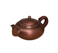 YWMJZEU Théière En Cuivre Artisanale Théière avec Poignée Latérale Rustique Vaisselle pour Collectionneurs, Bureau, Array, Cuivre Couleur Vintage, 300ml