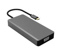 Ywmsfl Hubs USB C complets Adaptateur USB C Type C vers adaptateur VGA vidéo pour une gestion professionnelle des appareils multipériphériques