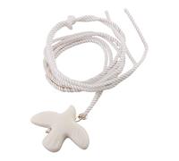 Ywmsfl Longue chaîne multifonction avec pendentif colombe de paix blanc boucles d'oreilles tendance pour un usage quotidien élégant