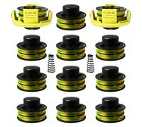 YWNYT Bobine de rechange pour débroussailleuse Ryobi RAC118 RLT3525S, 1,2 mm x 8,4 m Bobine de coupe de remplacement pour débroussailleuse et coupe-bordures avec couvercle et ressort (12+2+2)