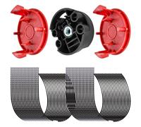 YWNYT Fil de coupe Bosch F016800431 pour coupe-bordure, 37 cm x 3,5 mm pour débroussailleuse AFS 23-37, tête de coupe F016F04839, couvercle de bobine de fil de coupe F016F04841 (40 pièces+2+1)