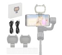 YWNYT Lot de 2 lampes vidéo LED, mini lumière vidéo pour DJI OSMO Mobile 6/OM 5/Osmo Mobile SE/OM4 SE, lumière de remplissage magnétique pour photographie, travail à distance, diffusion, vlogging