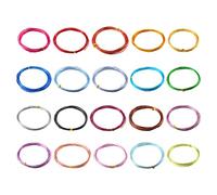 YWNYT Lot de 40 rouleaux de fil de bricolage en aluminium anodisé flexible de 0,8 mm pour fabrication de bijoux, loisirs créatifs, perles, modélisme