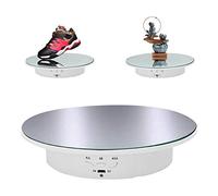 YWNYT Platine tournante électrique pour photographie, 90-180-360 degrés, support rotatif motorisé pour gâteau, bijoux, montre, photographie - 20 cm, 8 kg