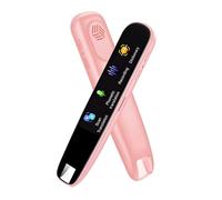 YWNYT Stylo de lecture portable 112 langues - Stylo de lecture intelligent - Appareil de traducteur vocal en temps réel pour dyslexie, étudiants, voyageurs (rose)