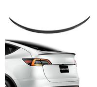 Ywooon Aileron Arrière Aile de Décoration de Coffre pour Model 3 Spoiler Wing Couvercle de Lèvre de Coffre Arrière pour Tesla 3 2016-2023 ABS (Fibre de Carbone Brillante)