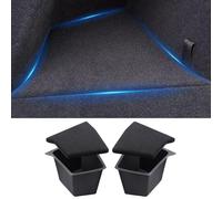 Ywooon Bacs de Rangement de Coffre étanches pour Tesla Model Y Coffre Arrière Avec Rebord en Moquette Boîte de Rangement pour Tesla Y 2020-2024 Accessoires Intérieurs (Fabriqués en Chine - 2 pièces)