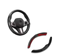 Ywooon Caches De Volant pour Tesla Model 3 2017-2023 Model Y 2017-2024, Fibre de Carbone Couvre Volant, Housse Volant Protecteur de Volant Antidérapant, Noir Kit d'enveloppement de Volant pour Tesla