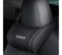 Ywooon Coussin de Soutien du Cou pour Siège de Voiture pour Tesla Model Y Model 3 Model X Model S Coussin de Soutien de Tête pour la Conduite et la Relaxation avec Sangle Réglable, 1 Pièce Noir